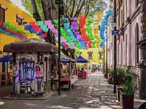 Marketplace Prints: Alley of the frogs, Los Sapos Neighbourhood, City of Puebla, Puebla State, Mexico