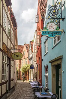 Federal State Prints: Alley in the historic Schnoor district, Bremen, Germany