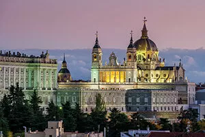 Images Dated 13th January 2023: Almudena Cathedral and Royal Palace, Madrid, Spain