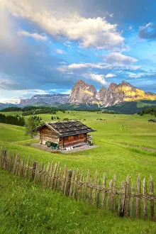 Sasso Lungo Prints: Alpe di Siusi/Seiser Alm, a dolomite plateau and the largest high-altitude alpine meadow in Europe