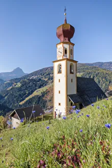Ladin Prints: The alpine church of St. Georg in Pliscia / Plaiken, Marebbe / Enneberg, Bolzano