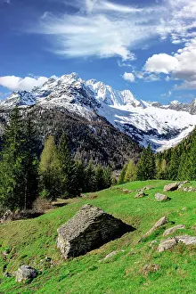 Cloud Prints: Alpine landscape in spring, Chiareggio