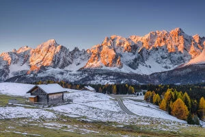 Adige Gallery: Alpine pasture Nemes against Sextner Dolomites, Dolomites, South Tyrol, Alto Adige