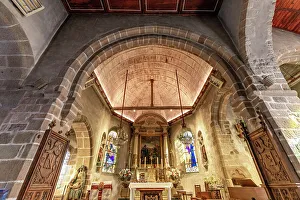 House Of Worship Prints: The Altar at Eglise Saint Pierre, Mont Saint Michel, Normandy, France