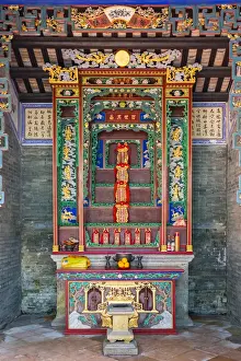 Altar at Kun Ting Study Hall, Ping Shan Heritage Trail, Yuen Long District, New
