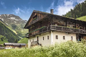 Alter Berghof in the village of Innervillgraten, Villgratental, East Tyrol, Tyrol, Austria Alter Berghof in the village of Innervillgraten, Villgratental, East Tyrol, Tyrol, Austria