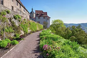 Thuringen Prints: Altes Schloss - Dornburger Schloesser - Old castle and garden
