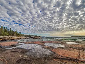 Provincial Park Prints: Altocumulus clouds over Lake Superior in Ontario's Lake Superior Provincial Park