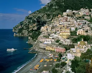 Positano Prints: Amalfi Coast (Costiera Amalfitana) / Coastal View & Village