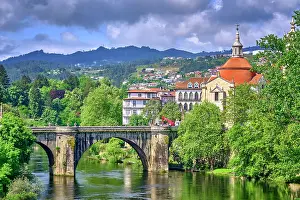 North Region Prints: Amarante and the Tamega river. Minho, Portugal