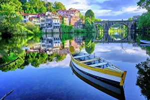 North Region Prints: Amarante and the Tamega river. Minho, Portugal