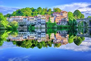 North Region Prints: Amarante and the Tamega river. Minho, Portugal