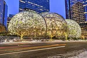 Images Dated 23rd March 2022: Amazon Spheres at Amazon headquarters campus, Seattle, Washington, USA