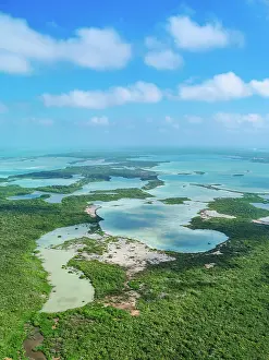 Ambergris Caye, aerial view, Belize District, Belize
