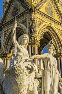 The America Group statue by the Albert memorial, Hyde Park, London, England, UK