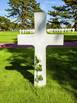 American Cemetary, Omaha Beach, historic site D-Day Memorial, June 6, 1944 Calvados, Normany, France