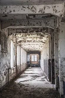 Americas, Central America, Nicaragua, Granada, a corridor in an abandoned school