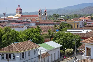 Americas, Central America, Nicaragua, Granada, view of the skyline showing
