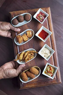 Images Dated 17th January 2020: Americas, South America, Brazil, petiscos - Brazilian tapas in a restaurant in Salvador