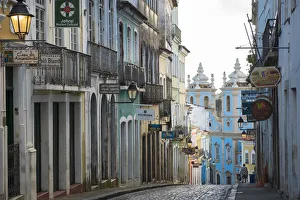 Americas, South America, Brazil, Bahia, Salvador, view into the Pelourinho