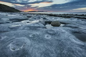 Images Dated 11th December 2020: Ammonite Graveyard at sunrise, Monmouth Beach, Lyme Regis