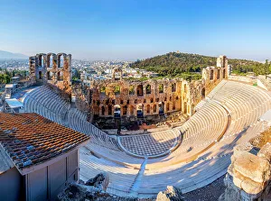 Agean Prints: Amphitheater of Acropolis Acropolis, UNESCO World Heritage Site, Athens, Greece