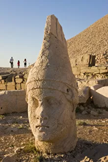 Images Dated 10th July 2008: Ancient carved stone heads of the gods, the god Antiochus, Nemrut Dagi (Nemrut Dag)