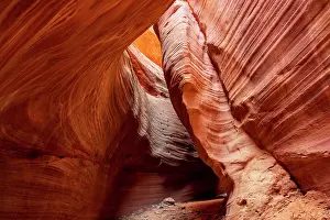 Desolate Prints: Ancient granary at Peek-a-Boo slot canyon near Kanab, Utah, USA