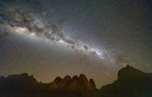 Spitzkoppe Prints: Ancient granite mountains and Milky Way, Spitzkoppe, Namib Desert, Namibia
