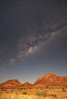 Spitzkoppe Prints: Ancient granite mountains and Milky Way, Spitzkoppe, Namib Desert, Namibia