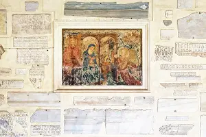 Icons Prints: The ancient inscriptions of gravestones in Greek and Latin on the Basilica of Santa Maria in Trastevere