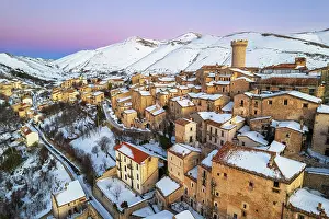 High Up Prints: Ancient mountain village of Santo Stefano di Sessanio in winter