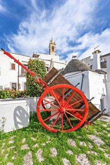 Bari Prints: An ancient red cart in Alberobello, Puglia, Italy