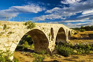 Archway Prints: Ancient Roman Bridge of Pont Julien, Provence, France