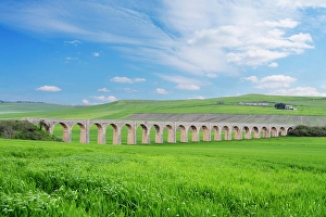 Arcade Prints: Ancient roman viaduct in Alta Murgia National Park, Puglia, Italy