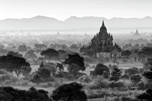 Bagan Prints: Ancient temples at dawn, Bagan, Myanmar