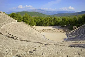 Mainland Prints: Ancient Theatre of Epidaurus, Argolis, The Peloponnese, Greece, Southern Europe