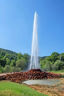 Rheinland Prints: Andernach geyser, tallest cold water geyser in the world, Rhineland-Palatinate, Germany