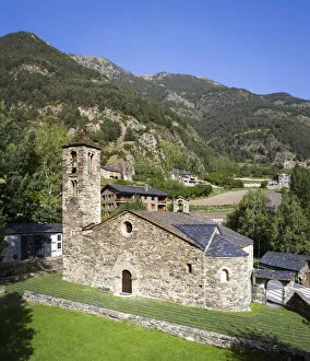 Images Dated 23rd February 2022: Andorra, Ordino, San Marti de la Corinada church