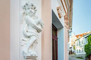 Rugen Prints: Angel figure in the old town of Sassnitz on Ruegen
