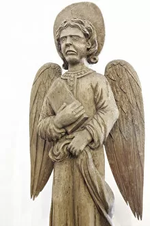 Angel, Wooden sculpture, allegory of Evangelist, Monastery of St. Euthymius, Suzdal