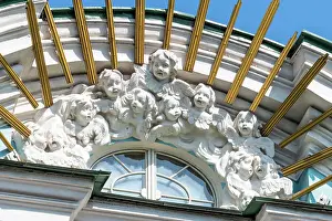 Attractions Prints: Angels exterior decoration of the Saint Nicholas Naval Cathedral (Nikolskiy Morskoy Sobor) Saint Petersburg