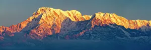 Snow Covered Prints: Annapurna Range, Nepal, Asia