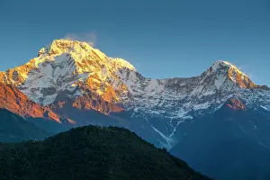 Summit Prints: Annapurna South from Ghandruk, Annapurna Region, Gandaki Province, Nepal