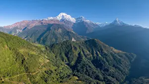 Gandaki Province Prints: Annapurna South & Machhapuchhare (Fishtail) mountain