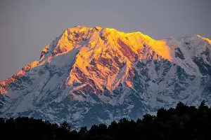 Gandaki Province Prints: Annapurna South at sunrise from Sarangkot near Pokhara