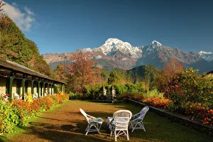 Himalayan Prints: Annapurna South from Trekking Lodge, Ghandruk, Nepal, Asia