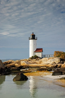Gloucester Prints: Annisquam Lighthouse, Wigwam Point, Gloucester, Cape Ann, Massachusetts, New England, USA