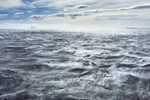Windy Prints: Antarctic glacier coast near Brown Bluff - Antarctica, Antarctic Peninsula, Tabarin
