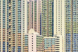 Apartment block towers in Tin Shui Wai, Yuen Long District, New Territories, Hong Kong